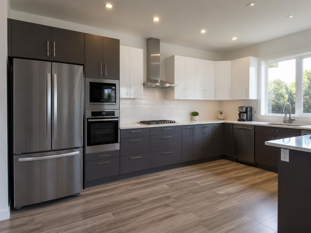 Example photo of a kitchen with fridge, oven and coffee machine documented in MemoSafe